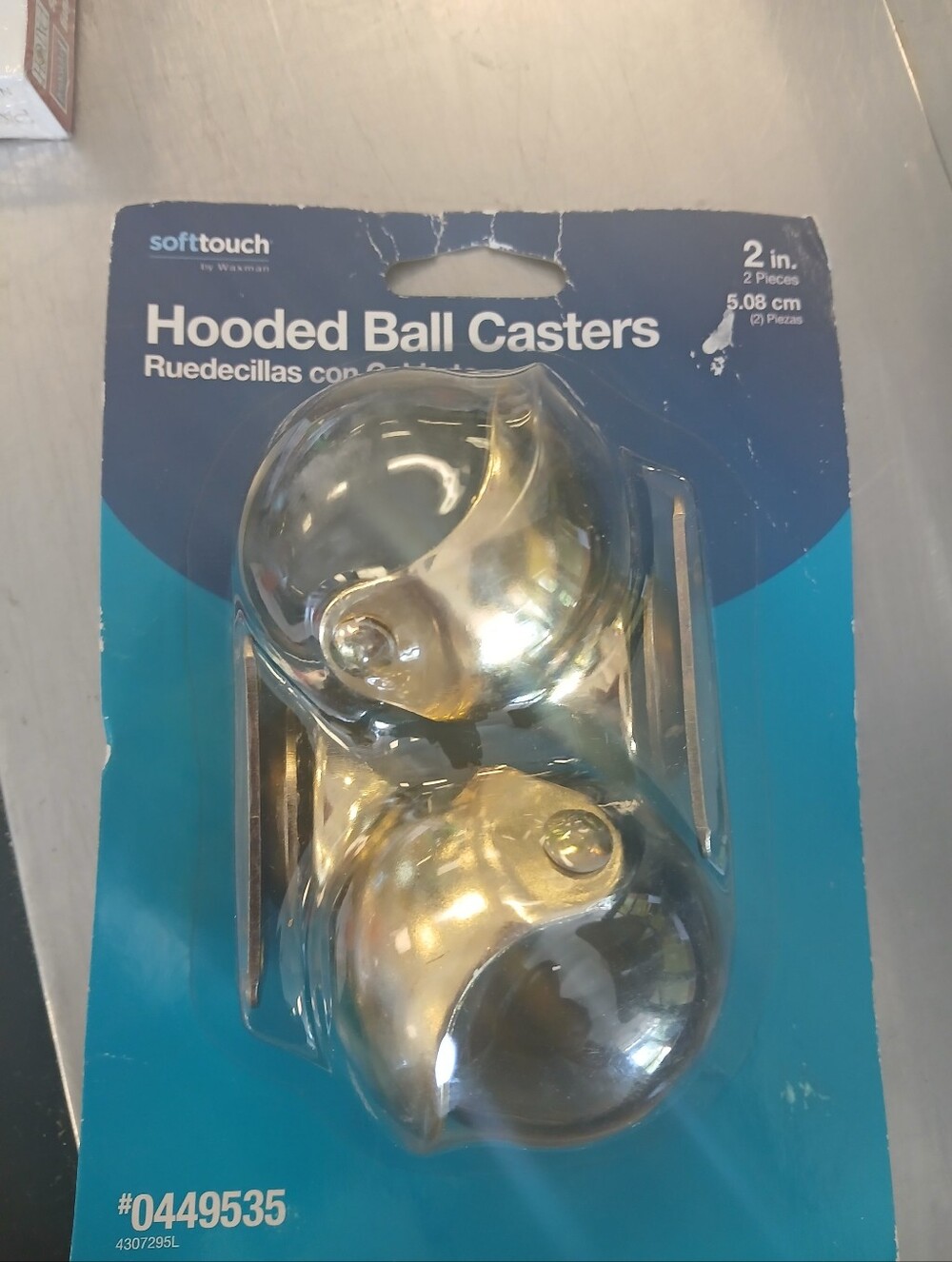 Hooded Ball Casters in Gold - 2 in.